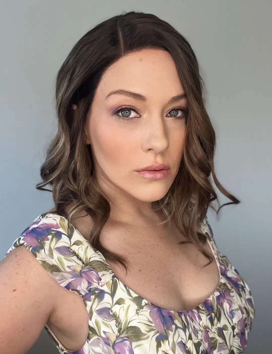 Brown Highlight Lace Front Wig Shoulder Length Wavy Synthetic Heat Resistant Natural Look | Etsy (US)