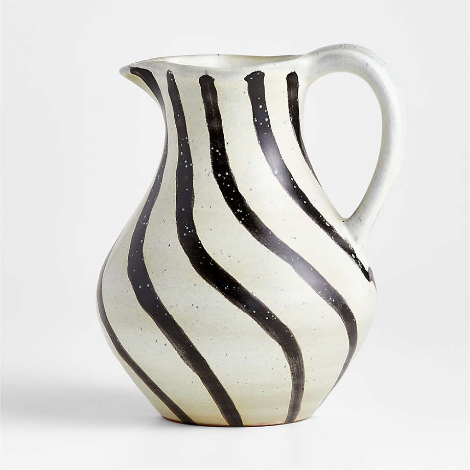 Over Under White Terracotta Pitcher by Leanne Ford + Reviews | Crate & Barrel | Crate & Barrel