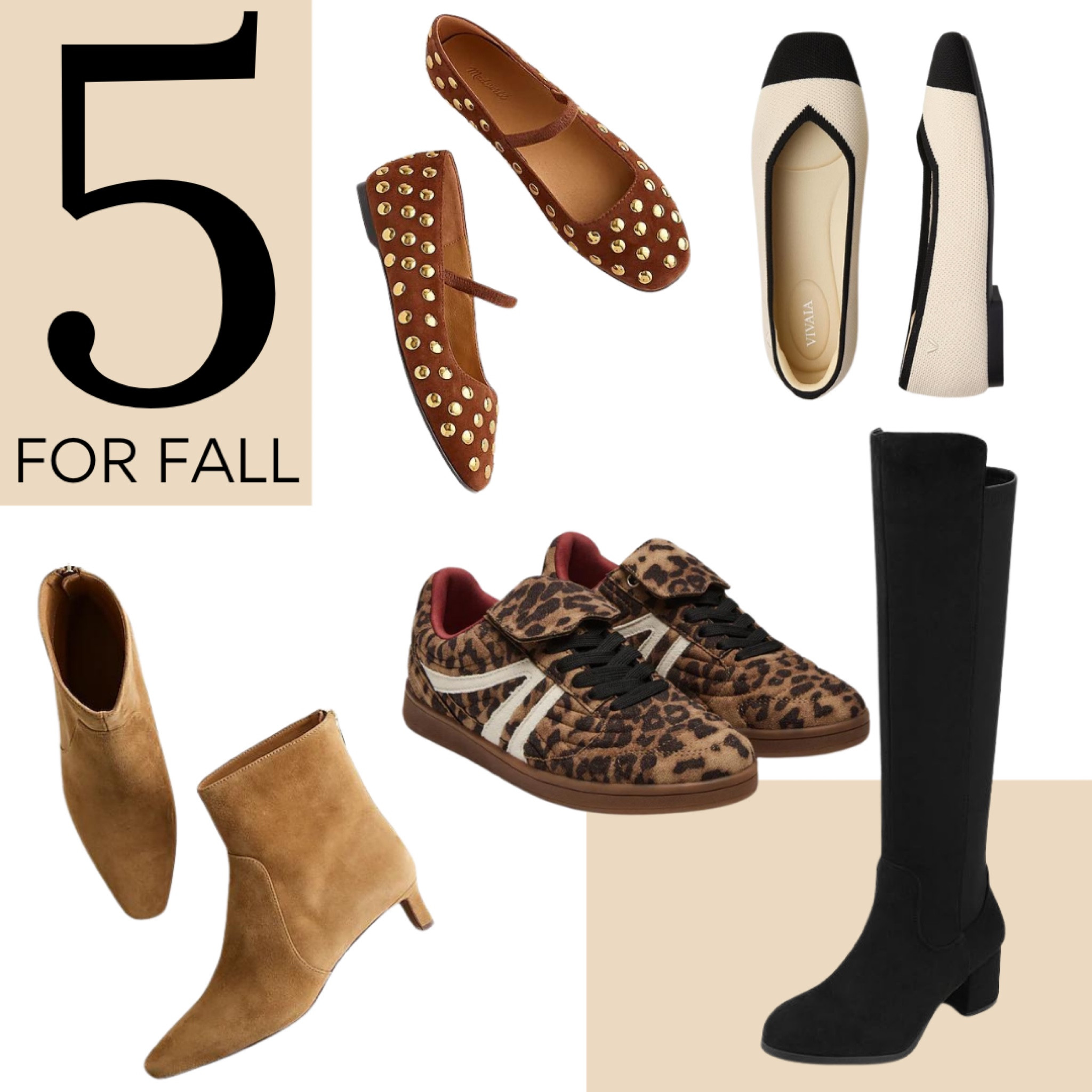 5 for Fall: Footwear

Studded ballet flats, tall boots, ankle, kitten heel, leopard sneakers, cap toe

#LTKShoeCrush #LTKSeasonal