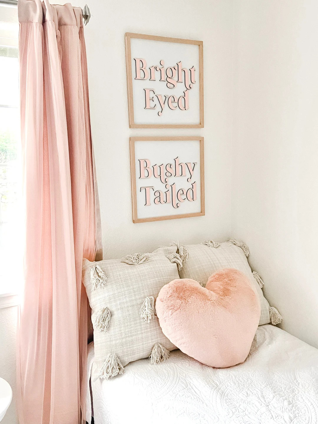 Bright Eyes Bushy Tailed Sign  Easter Framed Signs  Pink - Etsy | Etsy (US)