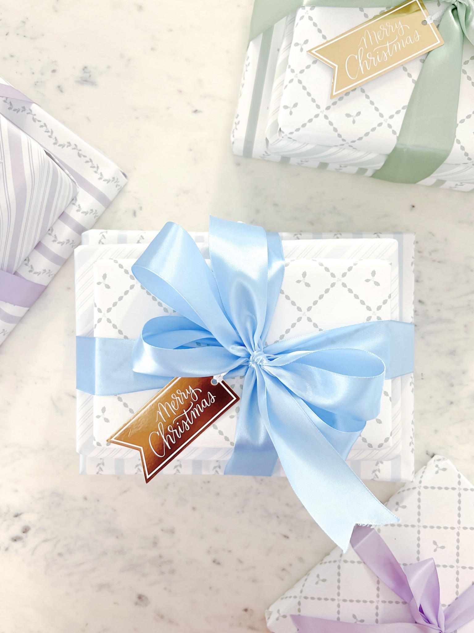 Pretty pastel holiday wrapping paper. Blue Christmas, grandmillennial, gift wrap, mix and match . 

#LTKGiftGuide #LTKSeasonal #LTKHoliday