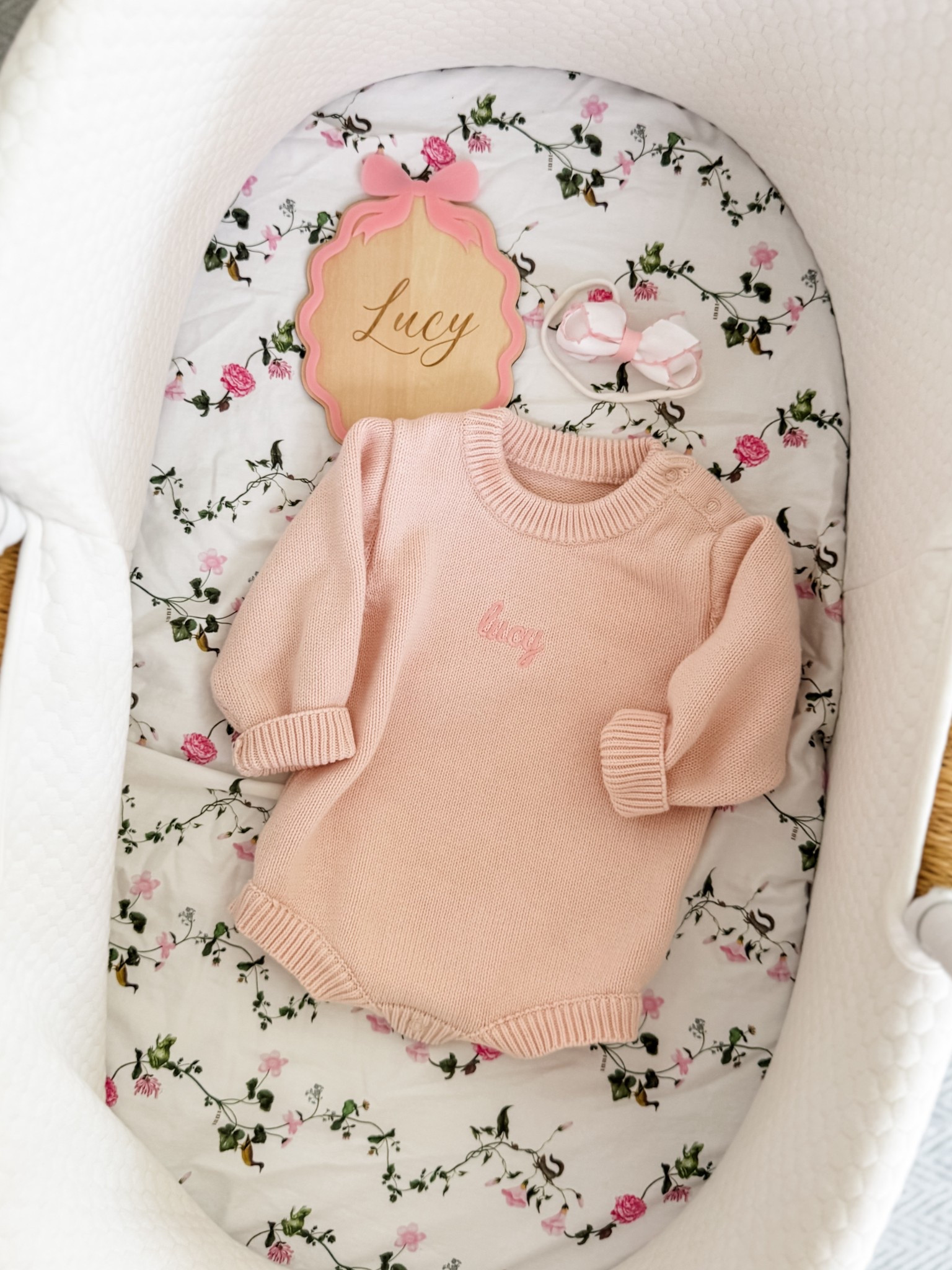 the sweetest name sign & personalized sweater 🎀 use code CC20 for 20% off your order! 

#LTKBaby #LTKmomlife