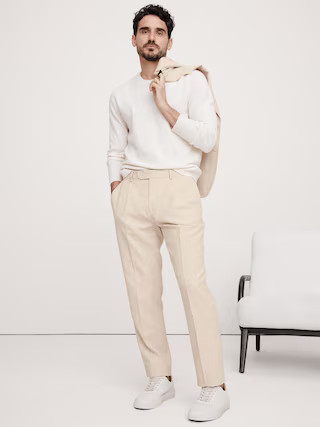 Herringbone Cotton-Linen Slim Suit Pant | Banana Republic (US)
