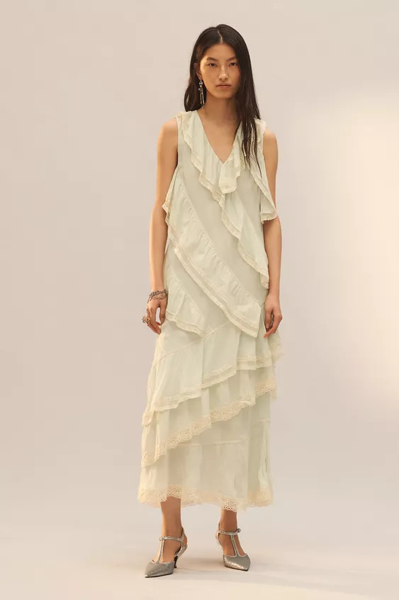 LIMITED EDITION RUFFLED LACE DRESS | Zara UK