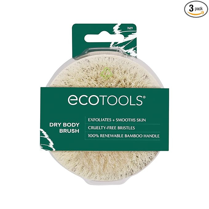 EcoTools Dry Body Brush, for Post Shower & Bath Skincare Routine, Removes Dirt and Promotes Blood... | Amazon (US)