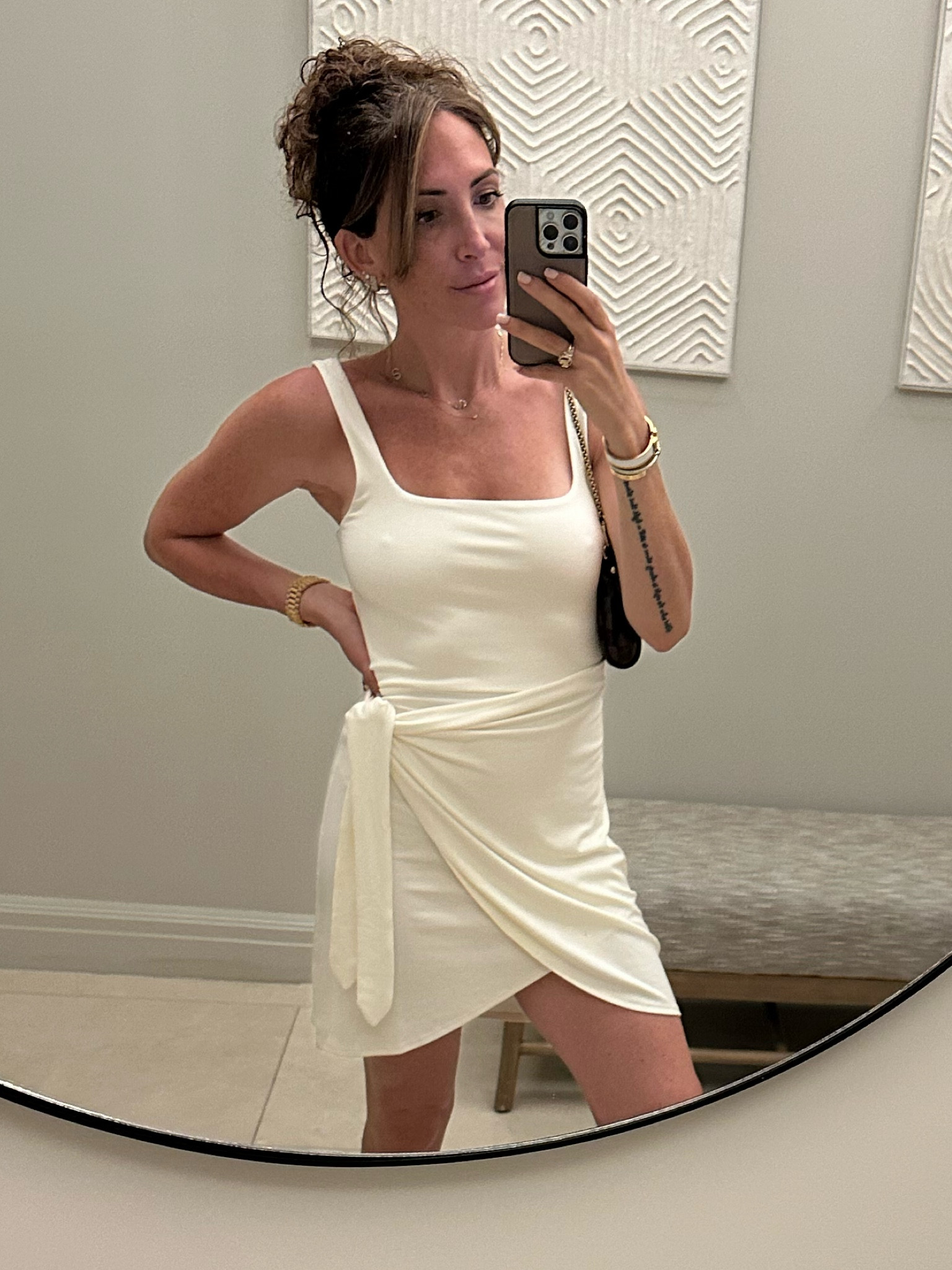 This wrap dress slaps every time. One of my top 3 favorite dresses that I own. Today wore with Hermes Orans for a more causal look

Wrap dress, white dress, mini dress 

#LTKStyleTip #LTKFindsUnder100 #LTKSeasonal