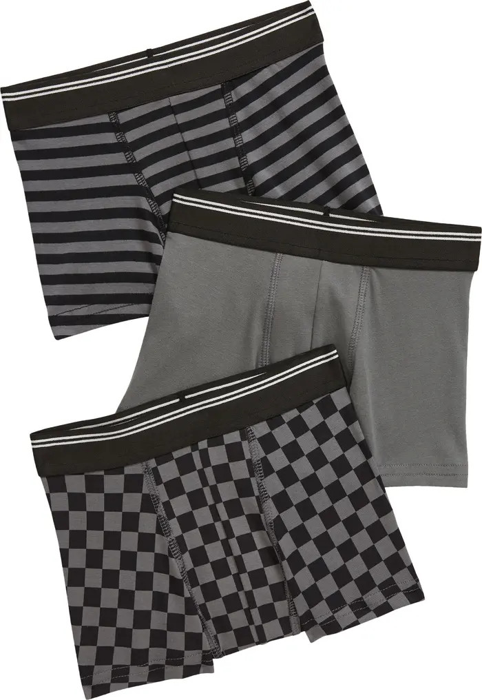 Nordstrom Kids' Assorted 3-Pack Stretch Cotton Boxer Briefs | Nordstrom | Nordstrom