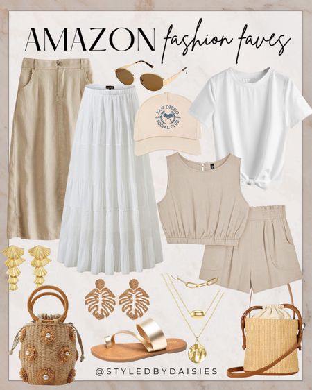 Neutral Amazon fashion faves! 

#amazonfashion

Amazon finds. Amazon fashion.  Amazon summer fashion. Amazon two piece linen summer set. Amazon summer skirt. Amazon summer bucket bag. Amazon neutral summer fashion  

#LTKStyleTip #LTKFindsUnder100

Follow my shop @styledbydaisies on the @shop.LTK app to shop this post and get my exclusive app-only content!

#liketkit #LTKSeasonal
@shop.ltk
https://liketk.it/4IaSF