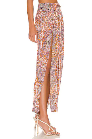 L'Academie Wildler Midi Skirt in Aria Multi Paisley from Revolve.com | Revolve Clothing (Global)