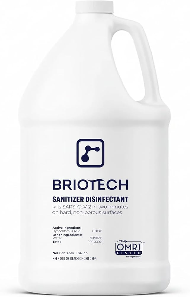 BRIOTECH Sanitizer Disinfectant Hypochlorous, Kill 99.99% of Viruses & Bacteria, Control Mold, El... | Amazon (US)
