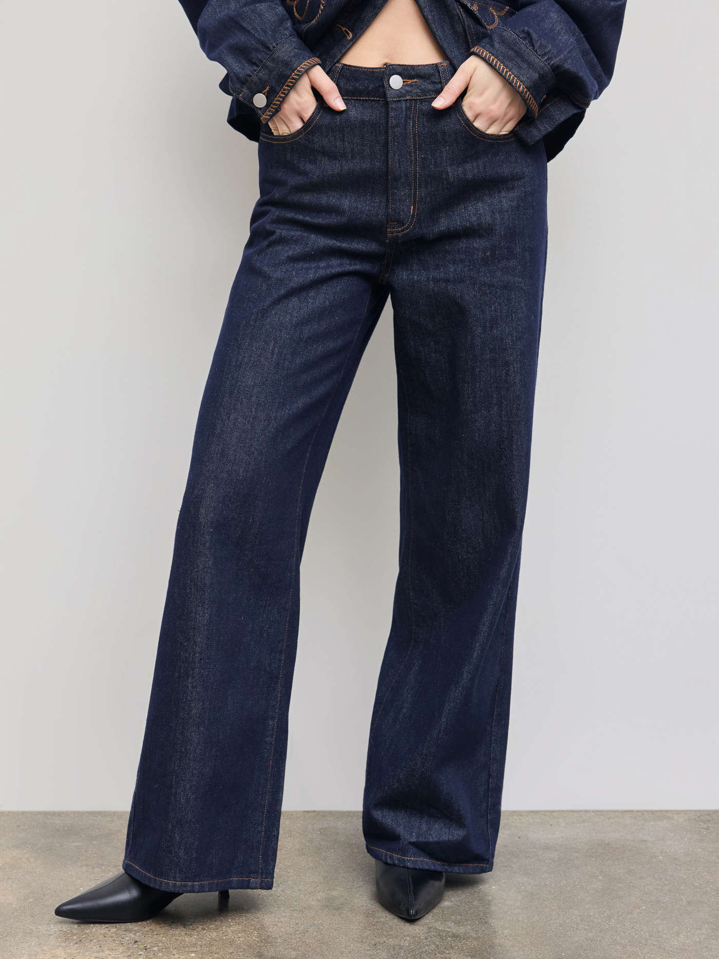 Cider Denim Mid Rise Straight Leg Jeans | Cider