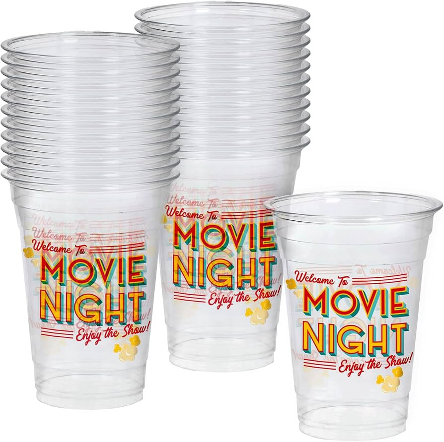 Amscan Clear Plastic Tumblers - Perfect For Parties & Tropical-Themed Events, Movie Night, 16 oz,... | Amazon (US)