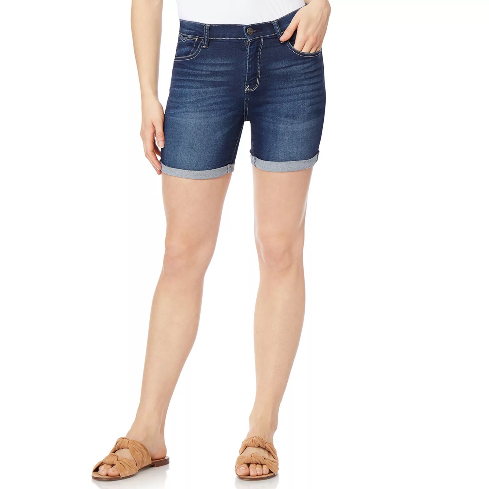 Juniors' WallFlower Irresistible High-Rise Midi Jean Shorts, Girl's, Size: 1, Brt Purple | Kohl's