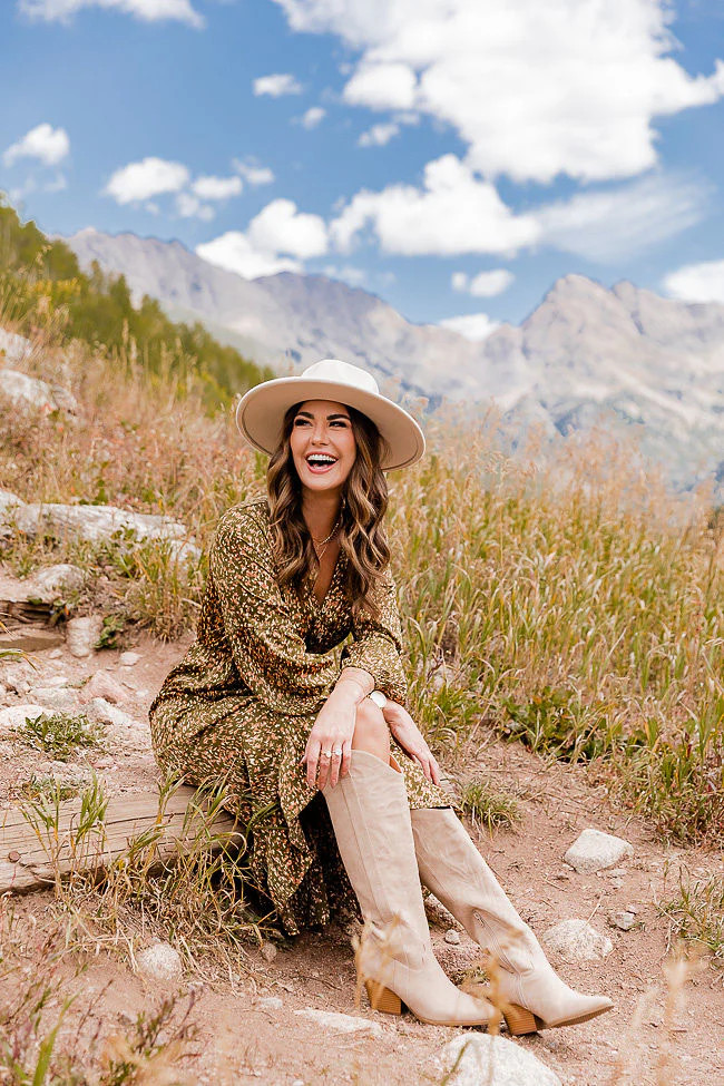 Annie Olive Midi Dress Amber Massey X Pink Lily | Pink Lily