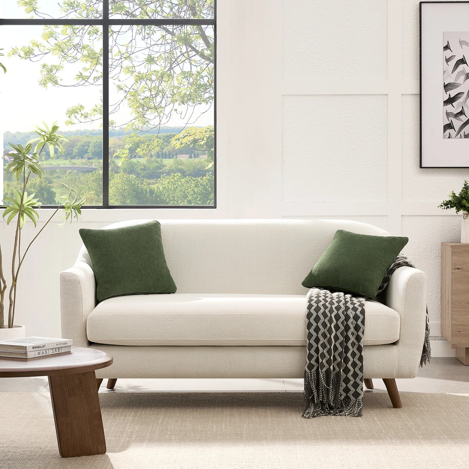 Kaya 65" Upholstered Boucle Loveseat | Wayfair North America