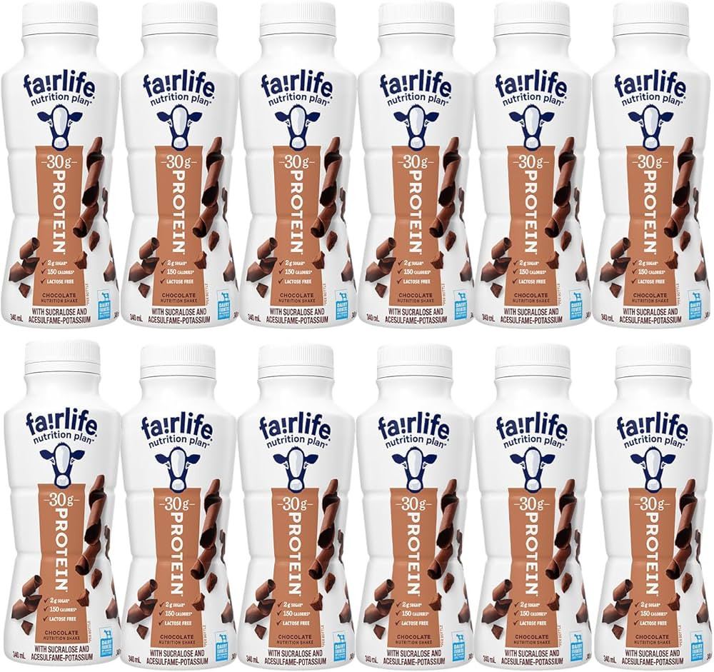 (Pack of 12) Fairlife Nutrition Plan, High Protein Chocolate Shakes 11.5 Fl.o.z | Fairlife Protei... | Amazon (US)