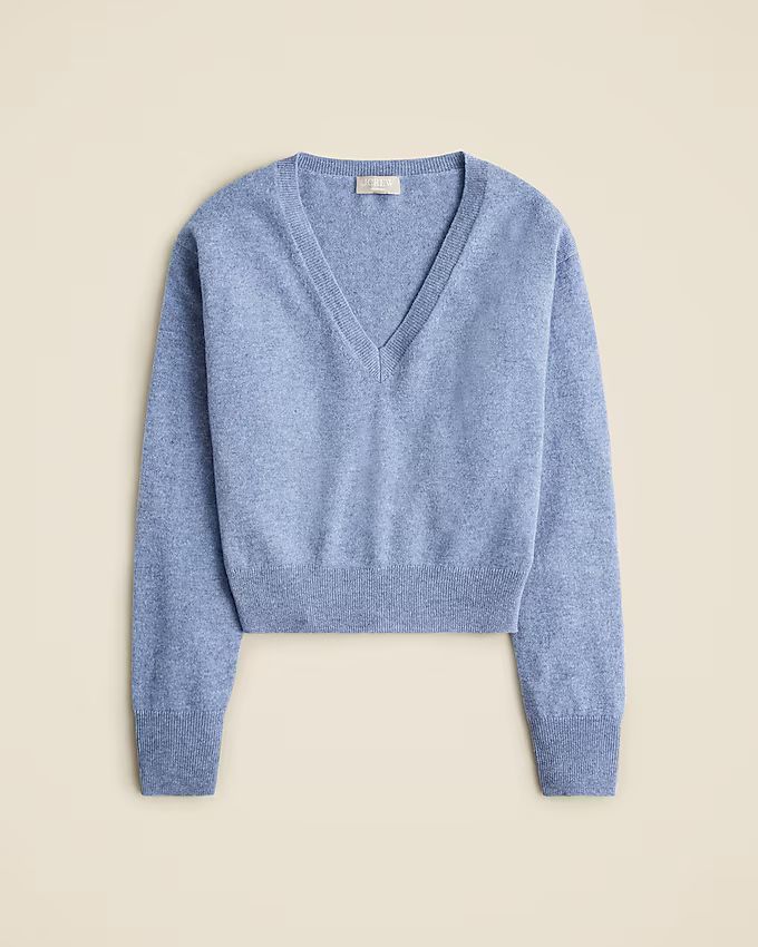 Cashmere shrunken V-neck sweater | J. Crew US