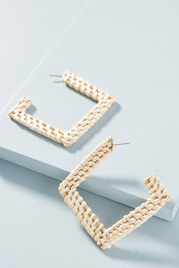 Celeste Wicker Hoop Earrings | Anthropologie (US)