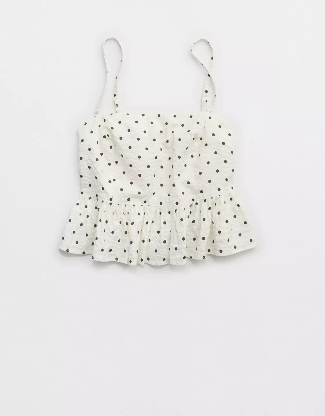 Aerie Seersucker Peplum Tank Top | Aerie