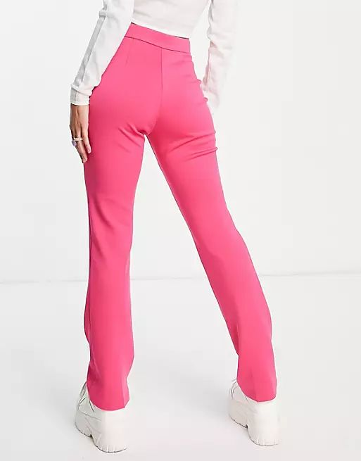 COLLUSION super slim flare in pink | ASOS (Global)