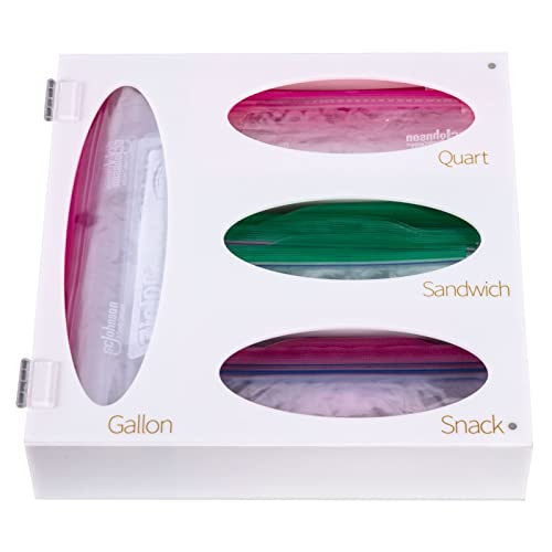 FEMELI Ziplock Food Bag Storage Organizer, Acrylic Kitchen Drawer Baggie Box for Ziploc, Solimo, Hef | Amazon (US)