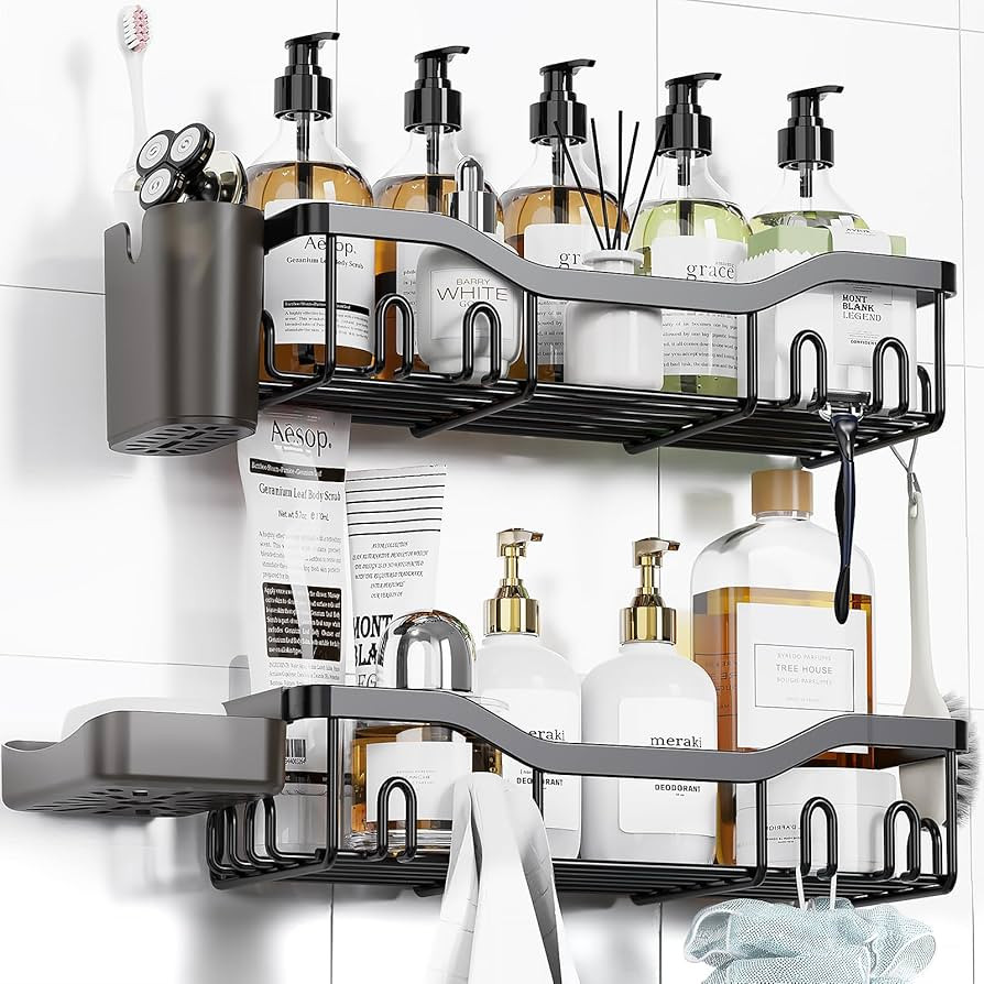 Shower Caddy Adhesive Shower Organizer Bathroom Shower Shelves, Shelf for Inside Shower Storage w... | Amazon (US)
