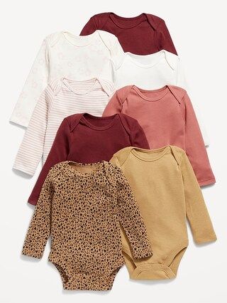 Unisex Long-Sleeve Bodysuit 8-Pack for Baby | Old Navy (US)