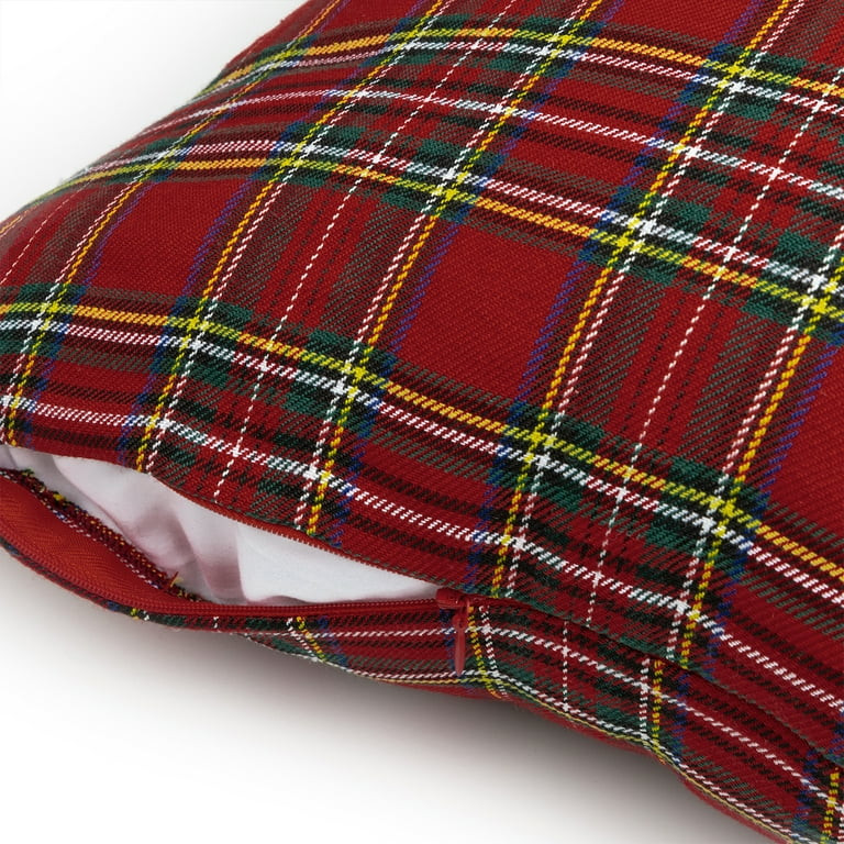 Set of 2 Christmas Plaid Throw Pillow Covers, 18 x 18 inches - Walmart.com | Walmart (US)