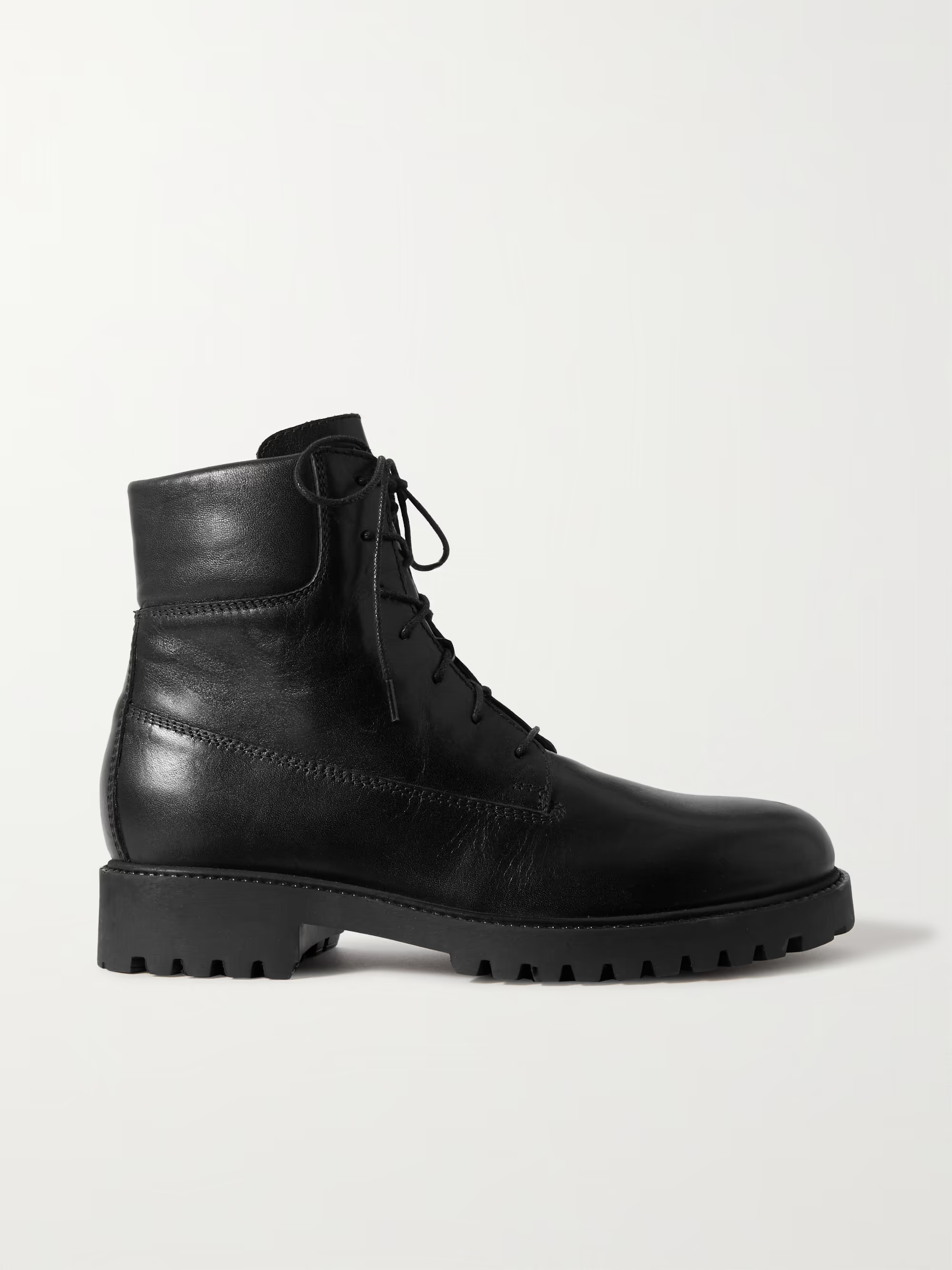 + NET SUSTAIN The Husky lace-up leather boots | NET-A-PORTER (UK & EU)