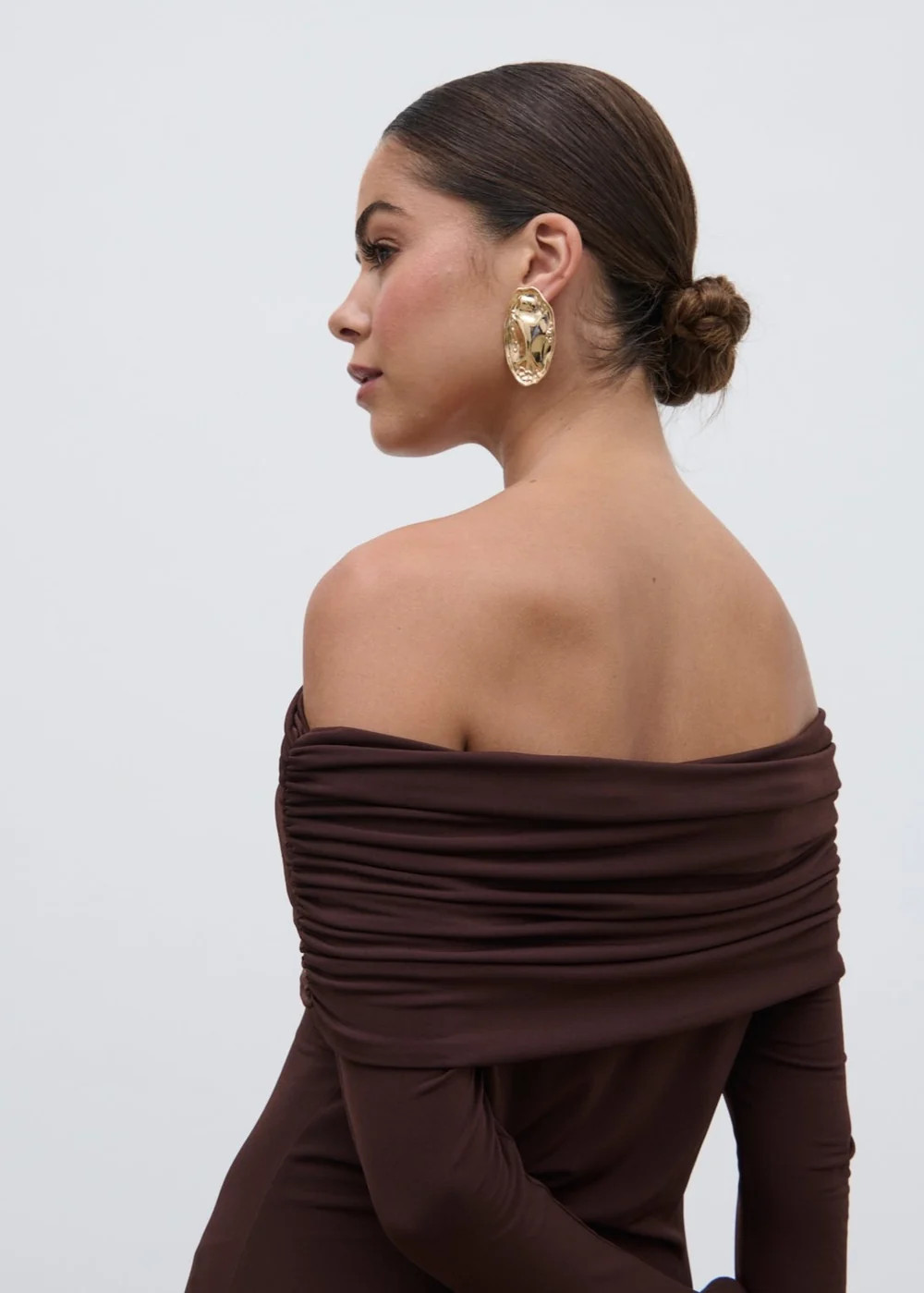 Perrie Bardot Jersey Maxi Dress | Pretty Lavish (UK)