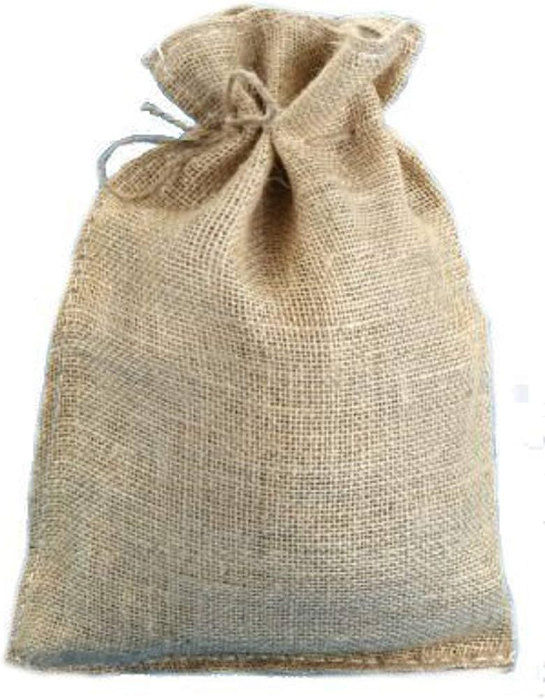 10" x 14" Natural Burlap Bags with Jute Drawstring (10 Pack) - Large Burlap Pouch Sack Favor Gift... | Amazon (US)