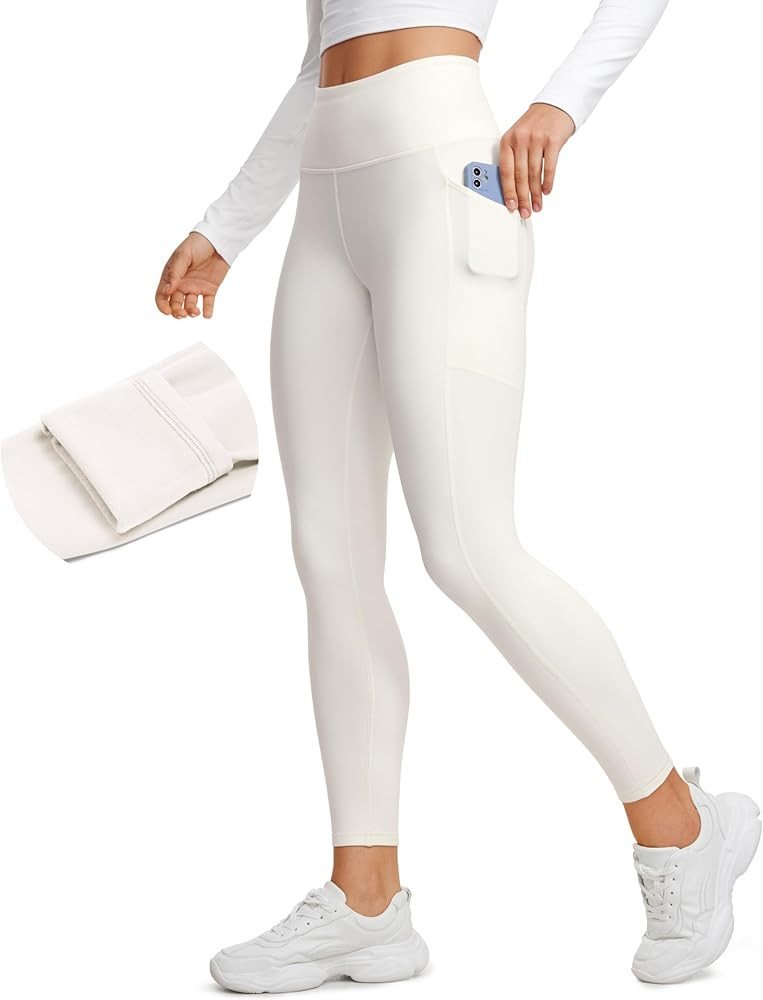 CRZ YOGA Thermal Fleece Lined Leggings Women 25'' - High Waisted Winter Workout Hiking Pants with... | Amazon (US)