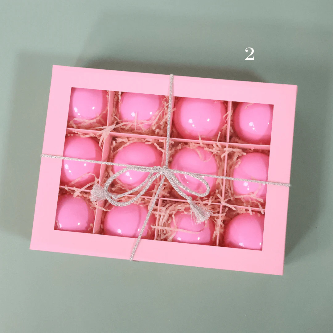 Pink Gift Box Ornament Set (Set of 12) | Sunshine Tienda