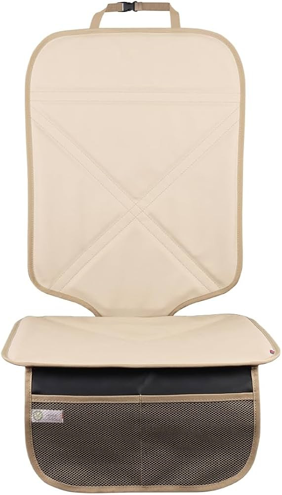 Car Seat Protector Leather Waterproof Child Safety Seat Protector Cover with Thick Pad and 2 Larg... | Amazon (US)