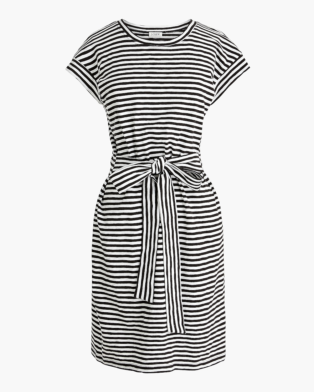 Short-sleeve striped tie-waist T-shirt dress | J.Crew Factory