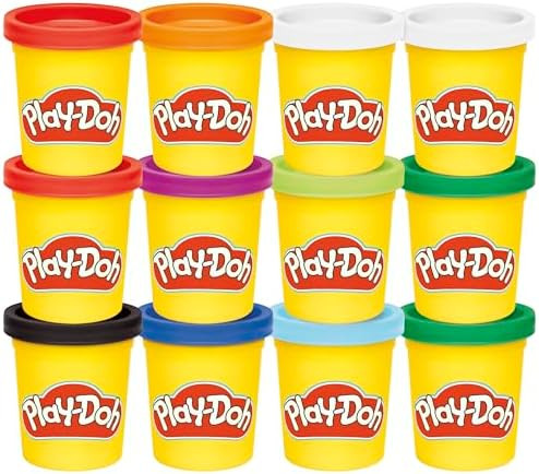 Play-Doh Jewel Colors Bulk 12-Pack of 4-Ounce Cans, Holiday Stocking Stuffers, Prizes & Party Fav... | Amazon (US)