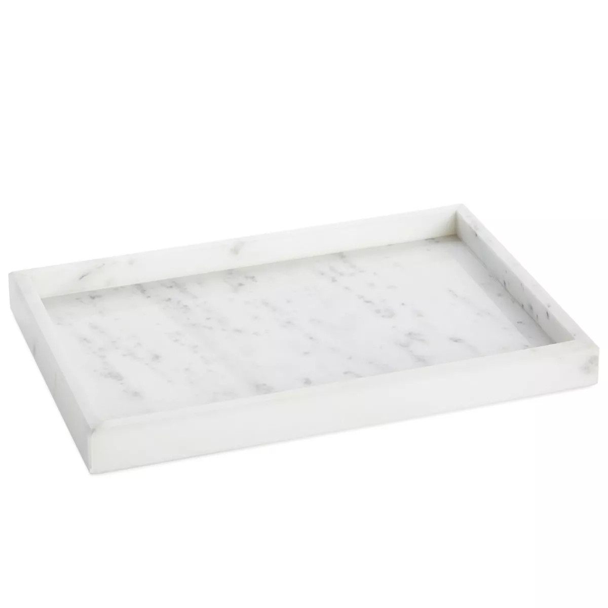 Juvale White Marble Vanity Bathroom Tray for Jewelry, Candles, Perfume (11.75 x 7.75 In) | Target