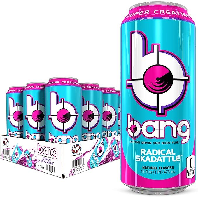 VPX Bang Radical Skadattle Energy Drink, 0 Calories, Sugar Free with Super Creatine, 16 Fl Oz (Pa... | Amazon (US)