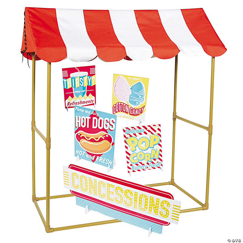 Baseball Concessions Stand Tabletop Tent Kit - 6 Pc. | Oriental Trading Company