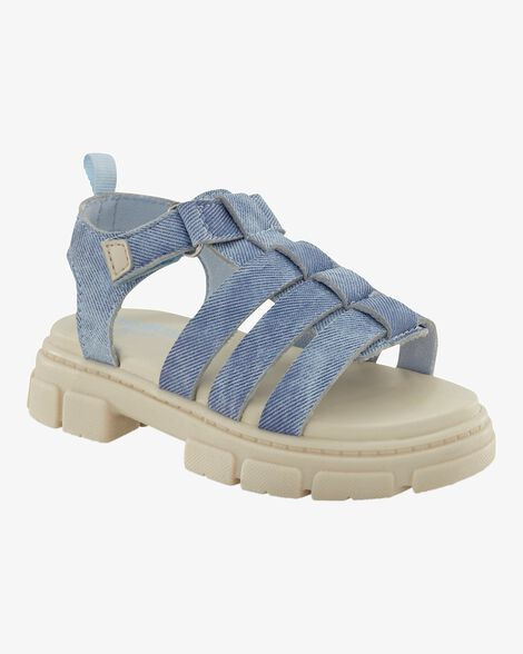 Toddler Girl Strappy Denim Sandals - Blue | Carter's Inc