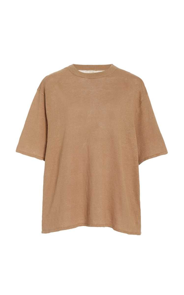 Copain Oversized Knit Linen T-Shirt | Moda Operandi (Global)