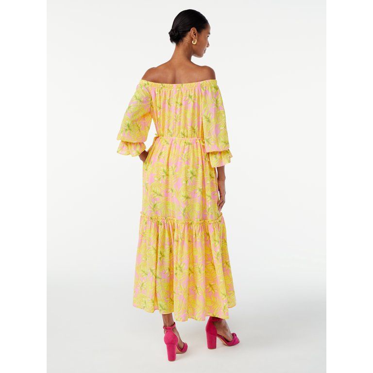 Scoop Women's Off The Shoulder Maxi Dress | Walmart (US)