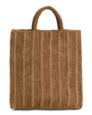 Marbella Large Handmade Raffia Tote | TJ Maxx