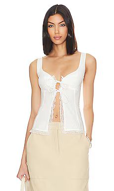 Cristal Tie Front Top
                    
                    MORE TO COME | Revolve Clothing (Global)