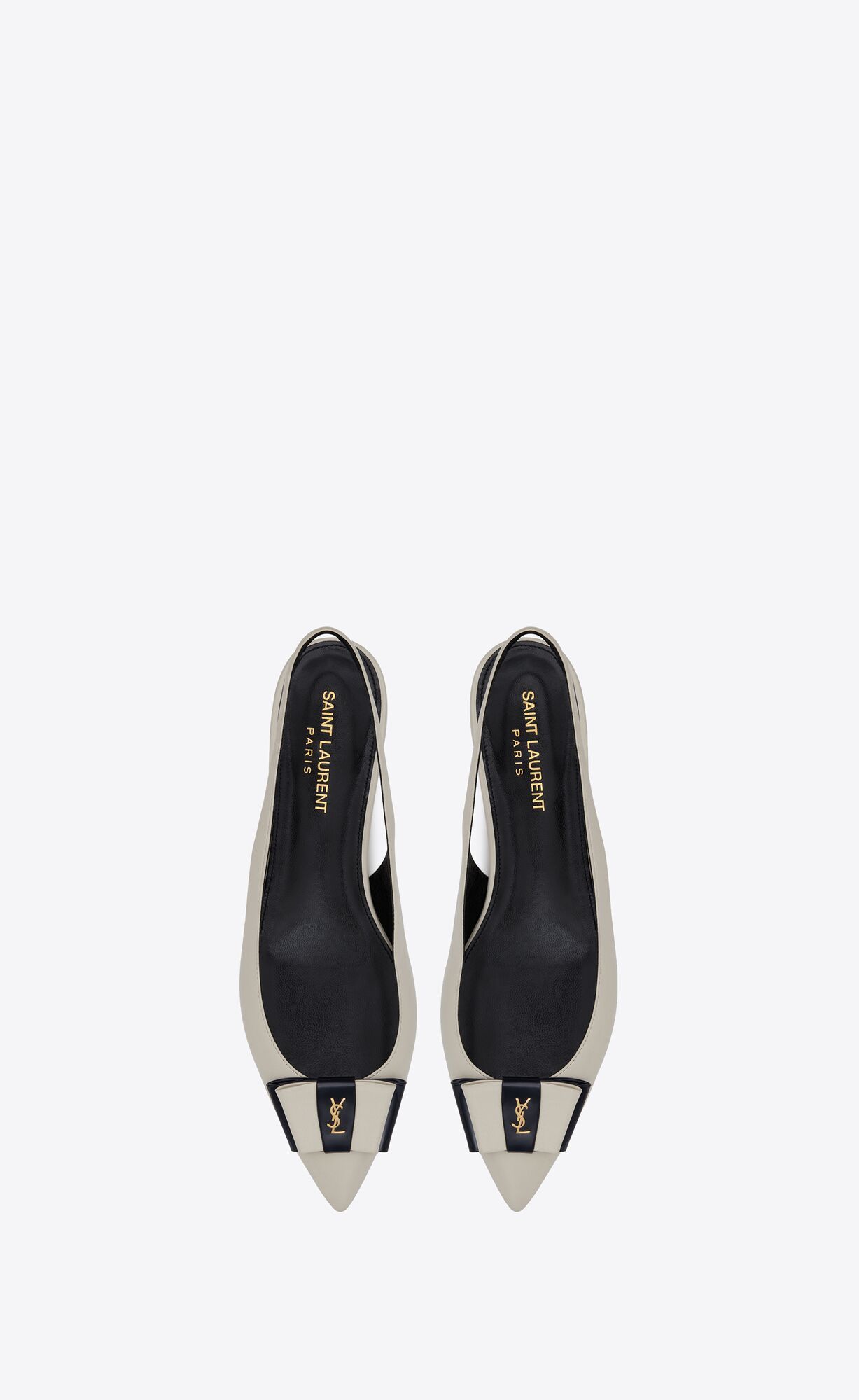 anaïs slingback flats in smooth and patent leather | Saint Laurent Inc. (Global)