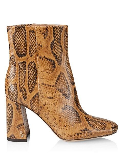 Codie Snake-Embossed Leather Ankle Boots | Saks Fifth Avenue