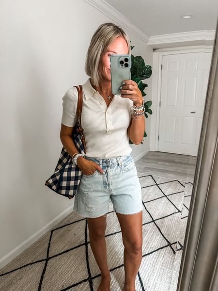 $20 jean shorts- I sized up to 25
Sweater top/ runs TTS in xs
Gingham bag- this exact one is older, linking some similar options!
Target, Jcrew, Anthropologie 
Gingham, Swim suits, beach bag, summer tote
Memorial Day

#LTKsalealert #LTKitbag #LTKstyletip