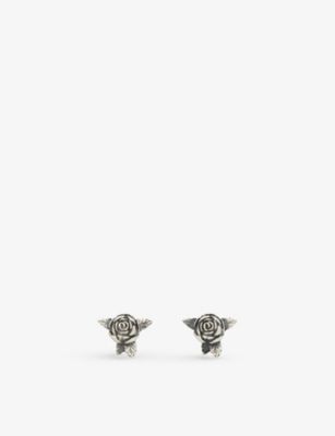 Rose sterling-silver stud earrings | Selfridges