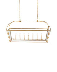 29.25x54 Riverside Hand Rubbed Brass And Glass Linear Pendant | TJ Maxx