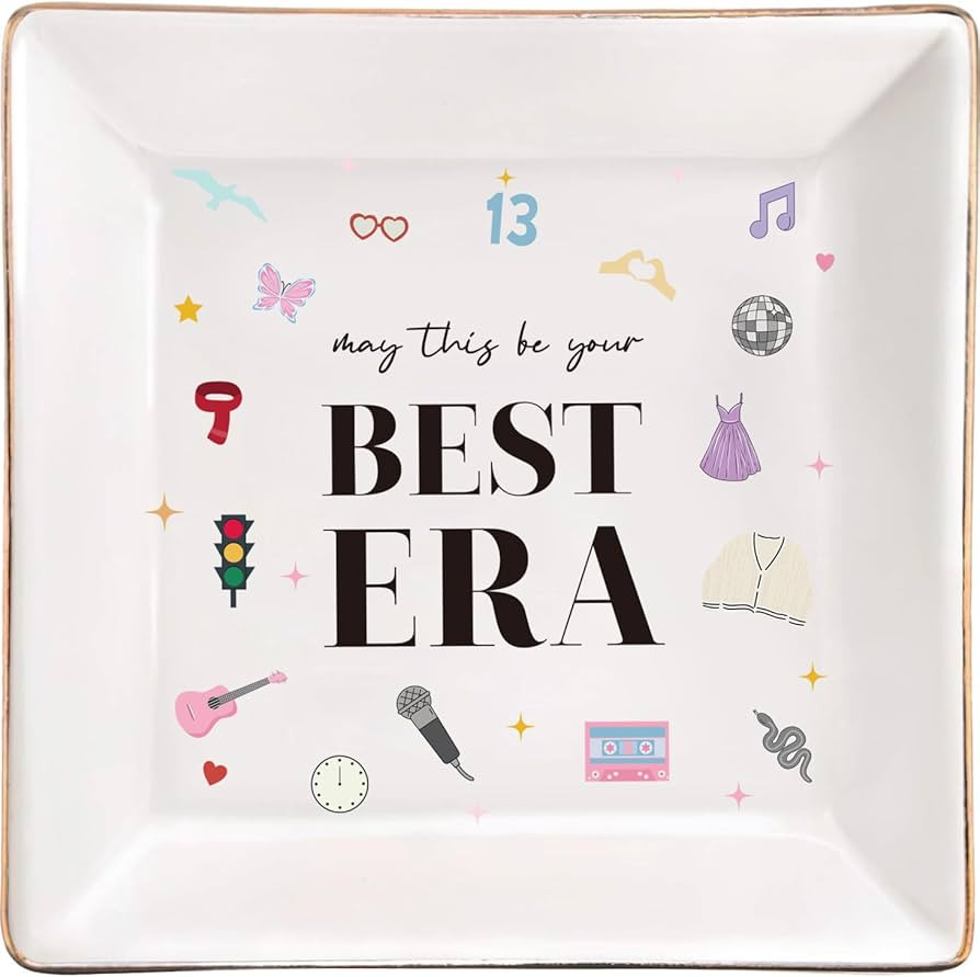 Music Theme Ring Dish,Music Merch for Eras,Music Fans Ceramic Jewelry Tray Friendship Birthday Gi... | Amazon (US)